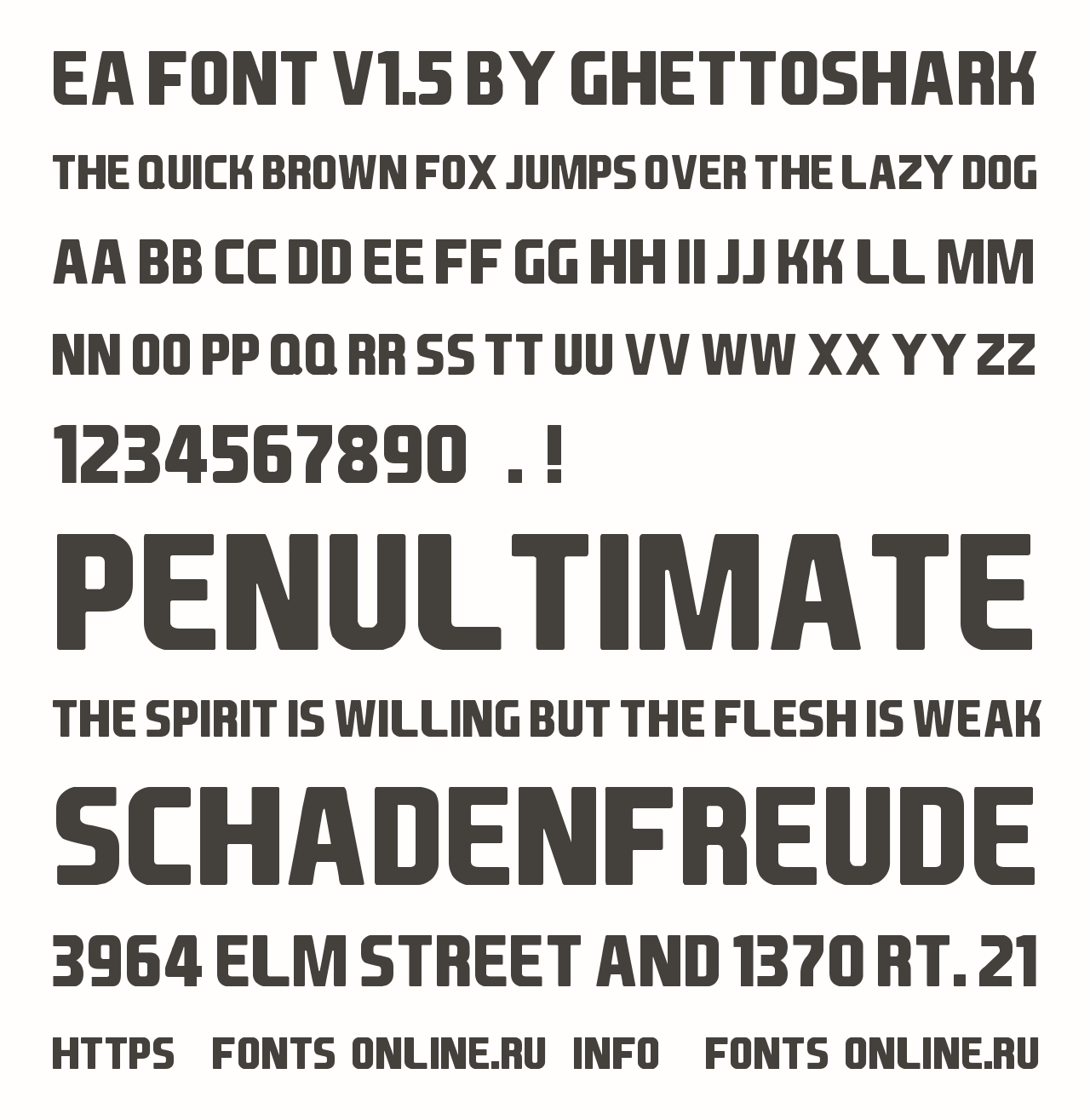 EA Font v1.5 by Ghettoshark Free Font Download